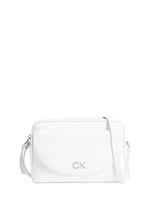 Calvin Klein Beyaz Kadın 16x23x6,5 cm Çapraz Çanta K60K611914YAF 