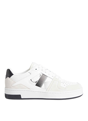 Calvin Klein Siyah - Beyaz Kadın Süet Sneaker YW0YW0144601W 