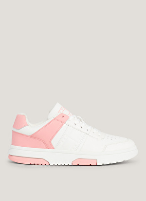 Tommy Hilfiger Beyaz - Pembe Kadın Deri Sneaker EN0EN02475TIC 