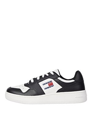 Tommy Hilfiger Siyah - Beyaz Kadın Deri Sneaker EN0EN02505YBL 