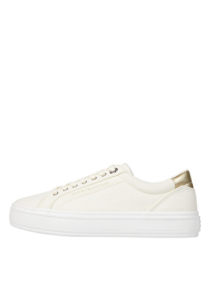 Tommy Hilfiger Ekru Kadın Pamuk Sneaker FW0FW07682AEF 