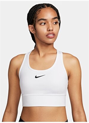Nike Beyaz Kadın Sporcu Sütyeni FN2728-100-W NK DF SWSH MS LL BRA 