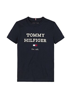 Tommy Hilfiger Baskılı Siyah Erkek T-Shirt TH LOGO TEE S/S