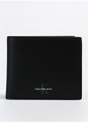 Calvin Klein Siyah Erkek 9x11x2 cm Deri Cüzdan MONOGRAM SOFT BIFOLD