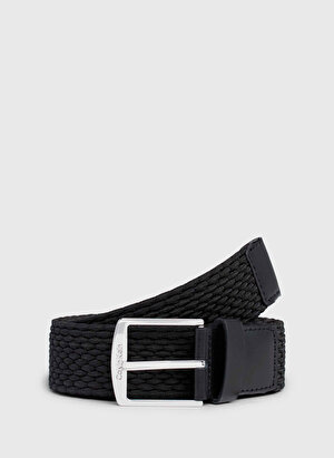 Calvin Klein Siyah Erkek Kemer CK CASUAL BRAIDED ELASTIC 35MM  