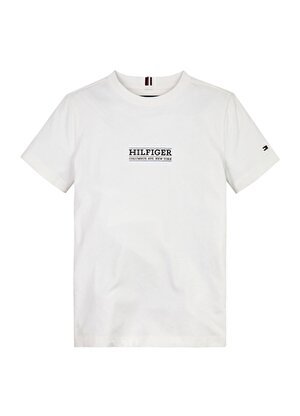 Tommy Hilfiger Baskılı Beyaz Erkek T-Shirt HILFIGER TEE S/S