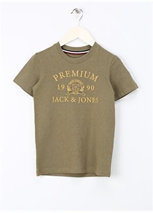 Jack & Jones Baskılı Haki Erkek Çocuk T-Shirt JPRBLUDAVE SS TEE SG JNR