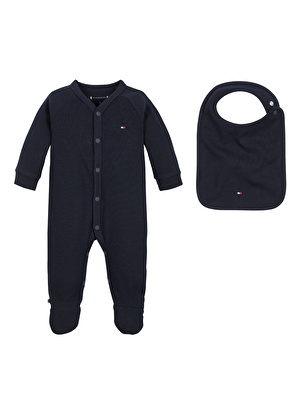 Tommy Hilfiger Lacivert Uyku Tulumu BABY RIB SLEEPSUIT GIFTBOX