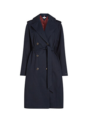 Tommy Hilfiger Lacivert Kadın Trençkot PAMUKCLASSIC TRENCH