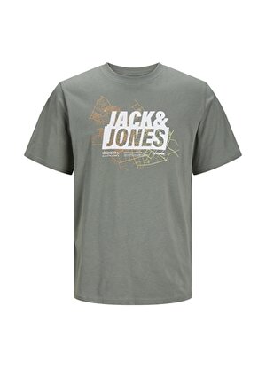 Jack & Jones Yuvarlak Yaka Haki Erkek T-Shirt JCOMAP LOGO TEE SS CREW NECK PLS
