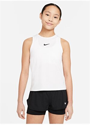 Nike Düz Beyaz Kız Çocuk Atlet CV7573-100-G NKCT DF VCTRY TANK