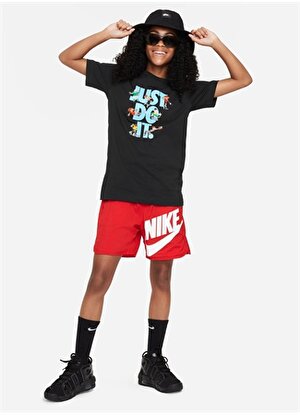 Nike Baskılı Siyah Erkek T-Shirt FN9667-010-K NSW TEE JDI MULTI SPRT