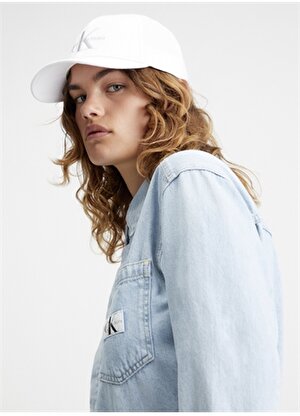 Calvin Klein Jeans Beyaz Kadın Şapka K60K6102800LI