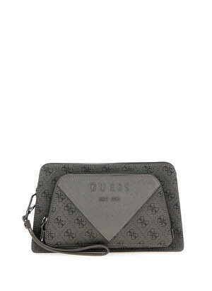 Guess Gri Erkek 6x16x27 cm Postacı Çantası MILANO COMPACT BACKP XBODY CLUTCH 