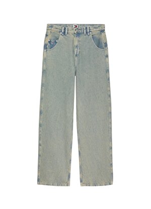 Tommy Jeans  DAISY JEAN LW BGY Normal Bel Geniş Paça Normal Açık Mavi Kadın Denim Pantolon AH7001