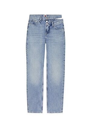 Tommy Jeans JULIE CUT OUT WB UH STR Normal Bel Düz Paça Normal Açık Mavi Kadın Denim Pantolon AH7011