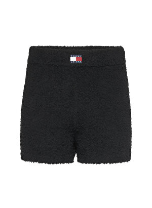 Tommy Jeans Normal Bel Normal Siyah Kadın Şort TJW BADGE KNIT SHORTS