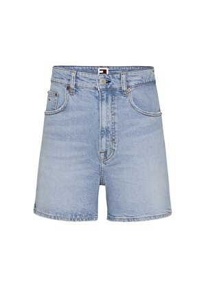 Tommy Jeans Normal Bel Normal Açık Mavi Kadın Şort MOM UH SHORT BH0113
