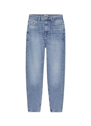 Tommy Jeans MOM SLIM UH Normal Bel Düz Paça Normal Mavi Kadın Denim Pantolon AH5117