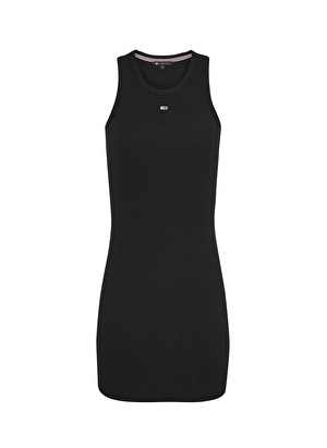 Tommy Jeans TJW ESSENTIAL RIB TANK BODYCON Siyah Kadın Elbise 