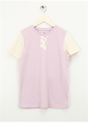 Puma Düz Mor Kız Çocuk T-Shirt 67926960-READY SET BETTER Tee