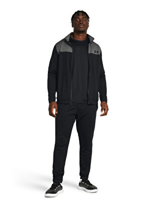 Under Armour 1366212-007 UA EMEA TRACKSUIT NOVEL Siyah Erkek Fermuarlı Yaka Slim Fit Eşofman Takımı 