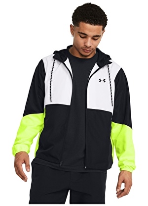 Under Armour Siyah Erkek Kapüşon Yaka Bol Kesim Rüzgarlık 1382875-002 UA Legacy Windbreaker 