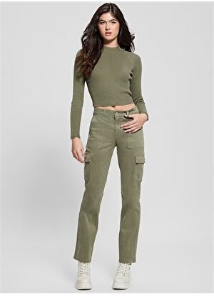 Guess Normal Bel Rahat Yeşil Kadın Pantolon W4RB59W93CL-G831