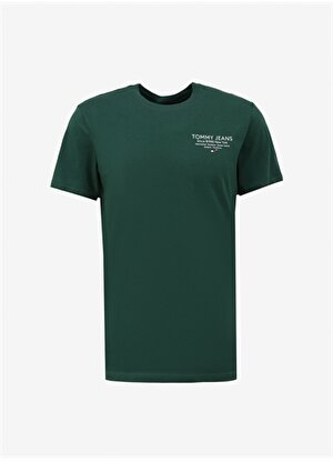 Tommy Jeans Düz Yeşil Erkek T-Shirt DM0DM18265L4L
