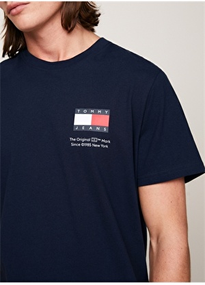 Tommy Jeans Düz Lacivert Erkek T-Shirt DM0DM18263C1G