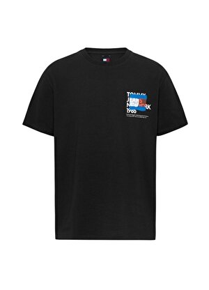 Tommy Jeans Baskılı Siyah Erkek T-Shirt DM0DM18271BDS
