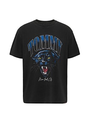 Tommy Jeans Siyah Erkek T-Shirt DM0DM18281BDS