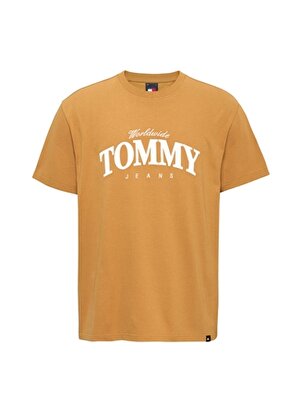 Tommy Jeans Baskılı Hardal Erkek T-Shirt DM0DM18274GQ2
