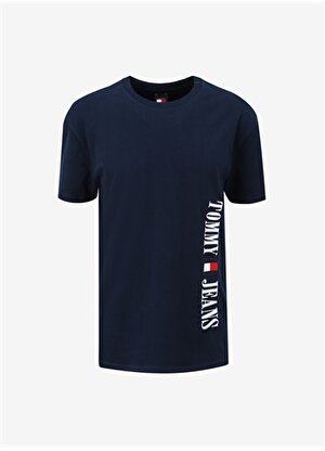 Tommy Jeans Baskılı Lacivert Erkek T-Shirt DM0DM18295C1G