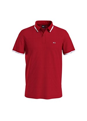 Tommy Jeans Düz Kırmızı Erkek Polo T-Shirt DM0DM18313XNL