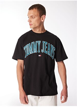 Tommy Jeans Baskılı Siyah Erkek T-Shirt DM0DM18558BDS