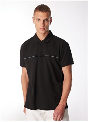 Tommy Jeans Düz Siyah Erkek Polo T-Shirt DM0DM18926BDS