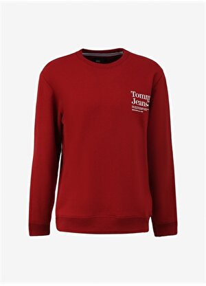 Tommy Jeans Kırmızı Erkek Sweatshırt DM0DM18861XMO