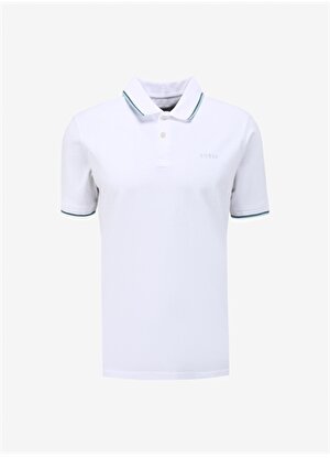 Guess Düz Beyaz Erkek Polo T-Shirt M4GP60K7O64G011_LYLE SS POLO - MID