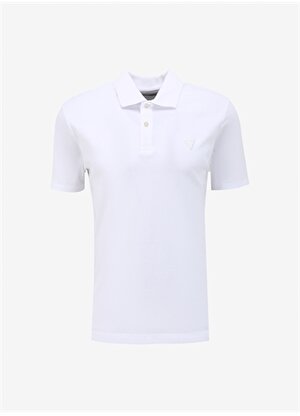 Guess Düz Beyaz Erkek Polo T-Shirt M4GP66KC701G011_NOLAN SS POLO - ORG