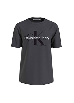 Calvin Klein Jeans Baskılı Koyu Gri Erkek T-Shirt J30J320806PSM