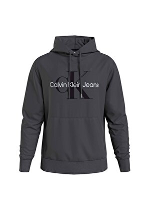 Calvin Klein Jeans Kapüşon Yaka Koyu Gri Erkek Sweatshırt J30J320805PSM