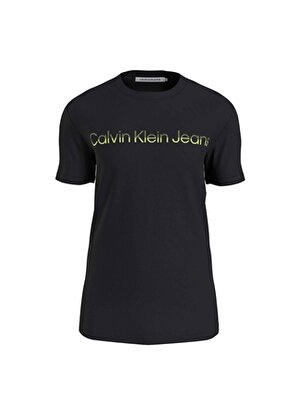 Calvin Klein Jeans Düz Siyah Erkek T-Shirt J30J3246820GO