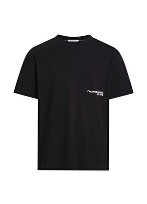 Calvin Klein Jeans Düz Siyah Erkek T-Shirt J30J324652BEH