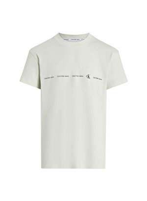 Calvin Klein Jeans Düz Beyaz Erkek T-Shirt J30J324668CGA