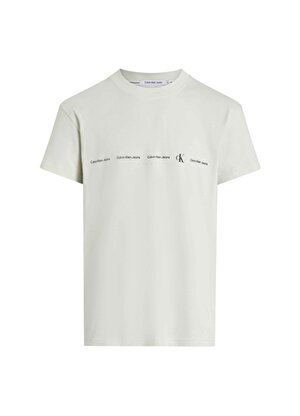 Calvin Klein Jeans Düz Beyaz Erkek T-Shirt J30J324668CGA