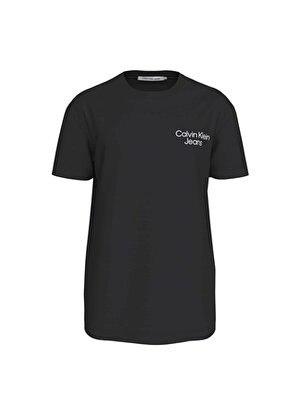 Calvin Klein Jeans Düz Siyah Erkek T-Shirt J30J325186BEH