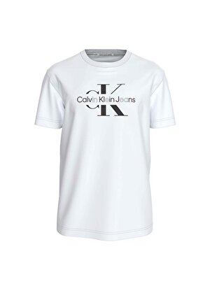 Calvin Klein Jeans Baskılı Beyaz Erkek T-Shirt J30J325190YAF