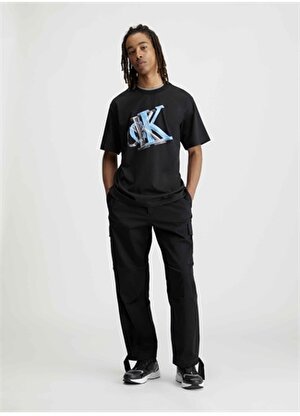 Calvin Klein Jeans Baskılı Siyah Erkek T-Shirt J30J325201BEH