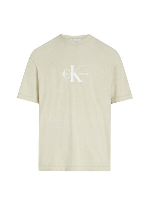 Calvin Klein Jeans Baskılı Açık Yeşil Erkek T-Shirt J30J325427LFU